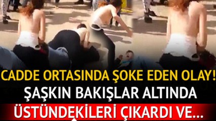 Gögüsleri ile adamı döven kız
