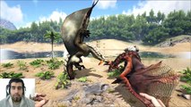 ARK Survival Evolved Barioth VS Rathalos Monster Hunter mod Batalla gameplay español