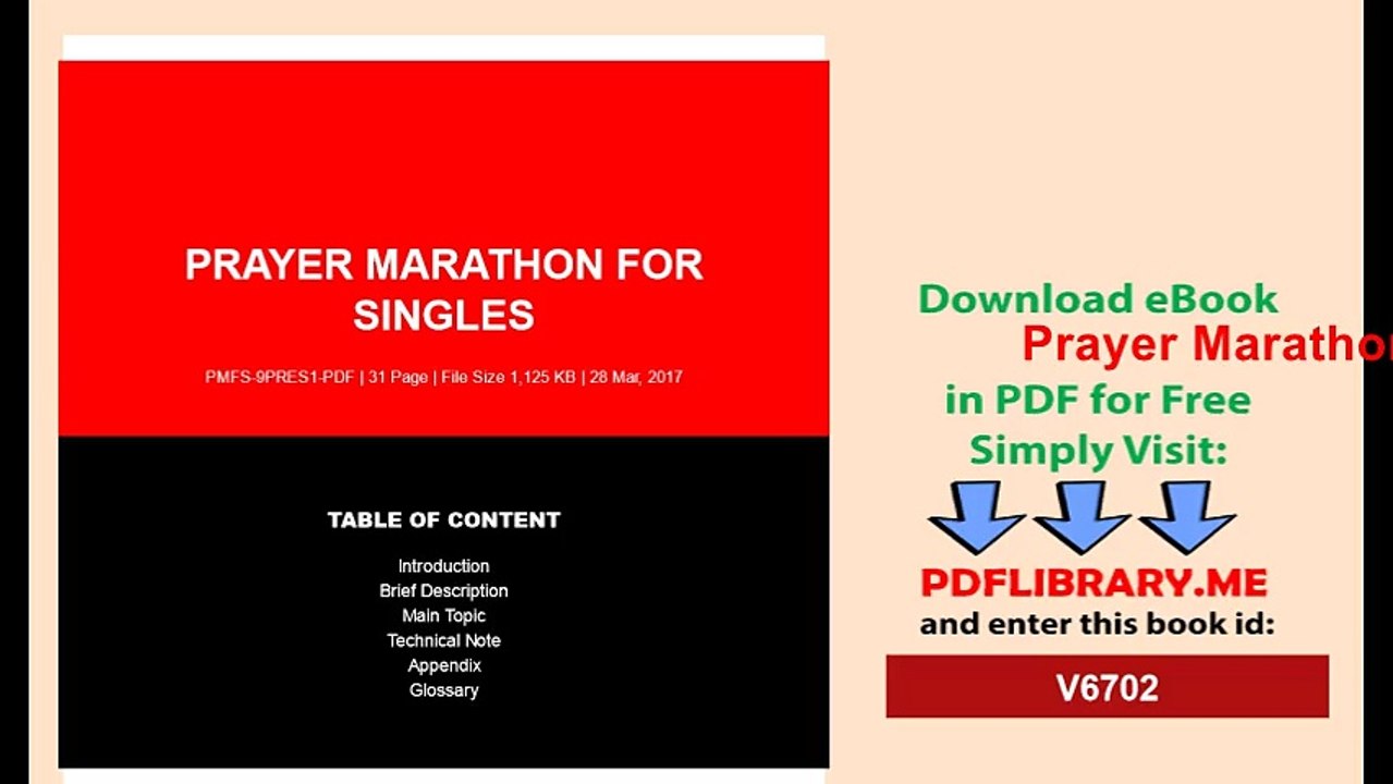 Prayer Marathon For Singles