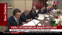 Yerli otomobilde  Cumhurbaşkanı Erdoğan'ın katılımıyla imzalar atıldı
