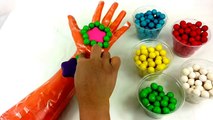 Finger Family Nursery Rhyme Learn Colors Body Paint Learn Colors For Kids/Playing With Gumballs