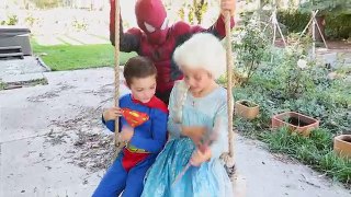 Spider-man Frozen Elsa and Superman How to make Marshmallow Pop Compilation