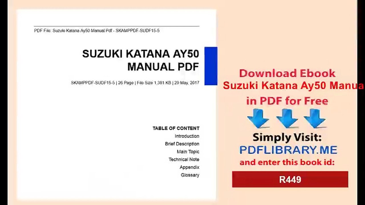 Suzuki Katana Ay50 Manual Pdf