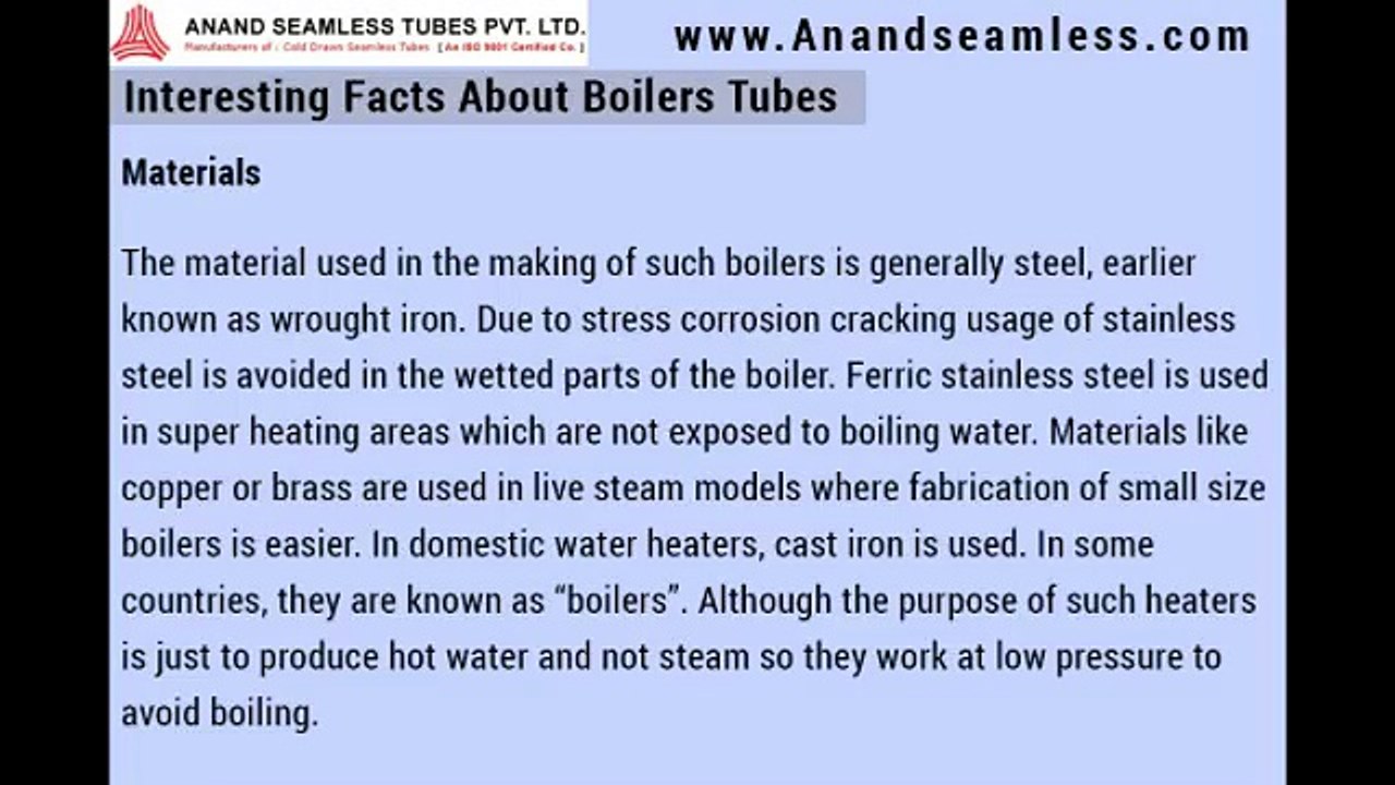 Interesting Facts About Boilers Tubes