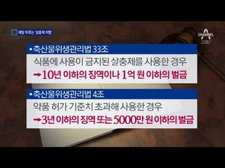 살충제 20배 써도 “벌금 100만 원”