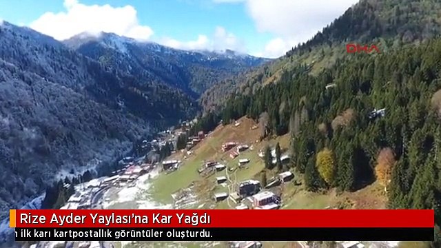 Rize Ayder Yaylası'na Kar Yağdı