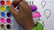 Como Dibujar y Colorear Una Torta de Cumpleaños - Dibujos Para Niños - FunKeep