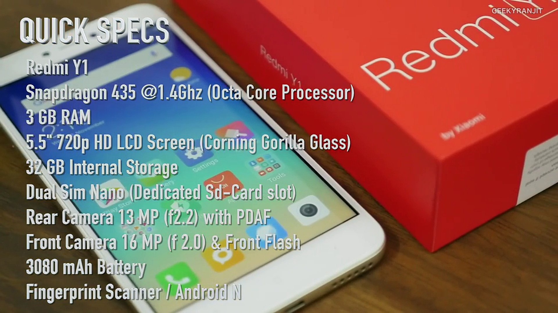 ⁣New Xiaomi Redmi Y1 Budget Smartphone Unboxing & Overview