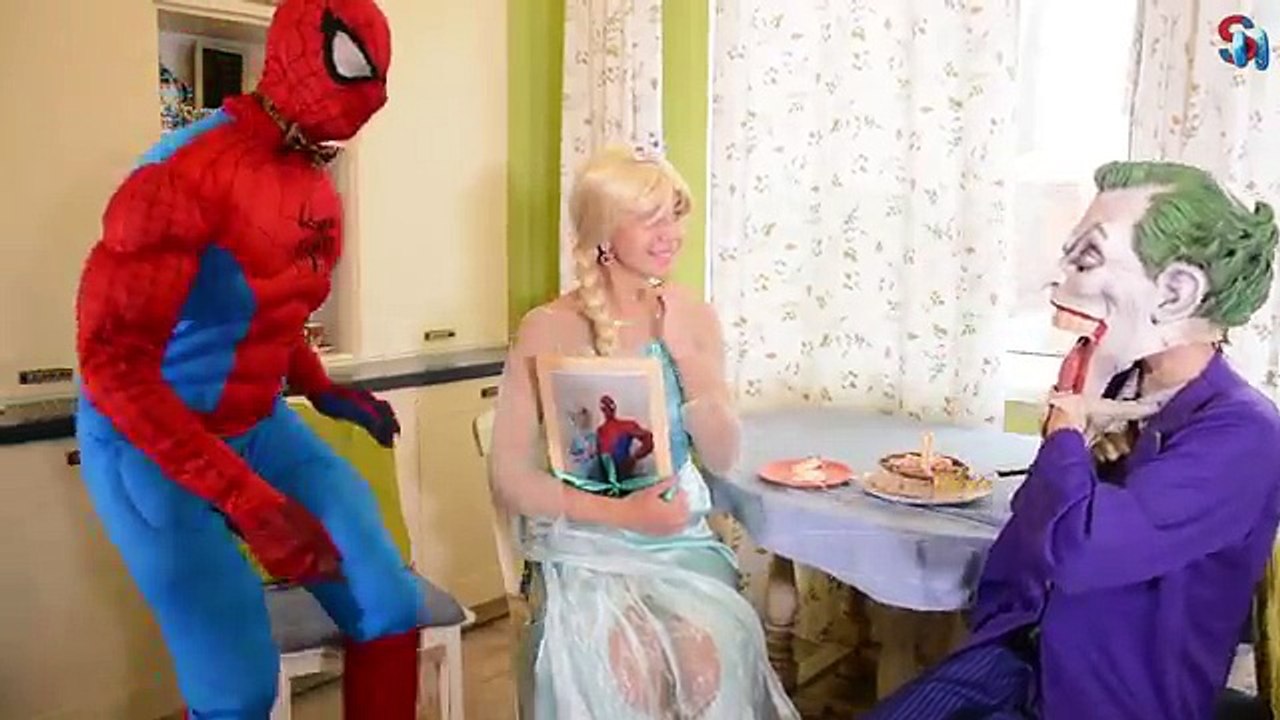 Frozen Elsa & Spiderman CAKE CHALLENGE! Joker Elsa Minion Maleficent Anna Superhero Fun