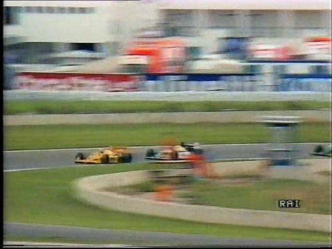GP Spagna 1987: Sorpassi di N. Piquet a Boutsen e di N. Piquet, Boutsen e Prost ad A. Senna e ritiro di Berger