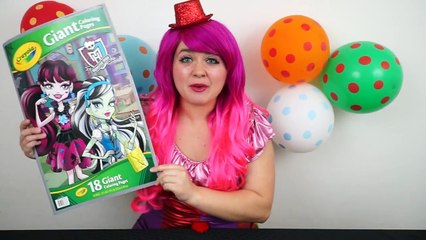 Coloring Monster High Clawdeen Wolf GIANT Coloring Book Page Colored Pencil | KiMMi THE CLOWN