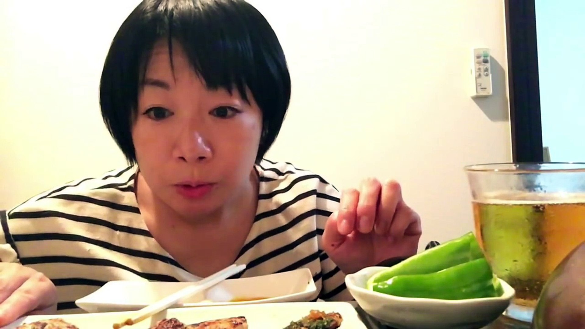 女１人家飲み つくね 孤独のグルメ再現 月見 焼き野菜 ビールと冷酒で乾杯 Video Dailymotion