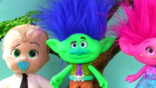 Trolls Poppy Branch Boss Baby Fly Barbie Airplane to Dig It Toys for Gold Silver