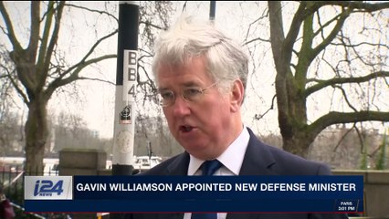 Download Video: i24NEWS DESK | Gavin Williamson appointed new Defense Minister | Thursday, November 2nd 2017