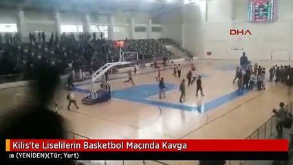 Kilis'te Liselilerin Basketbol Maçında Kavga