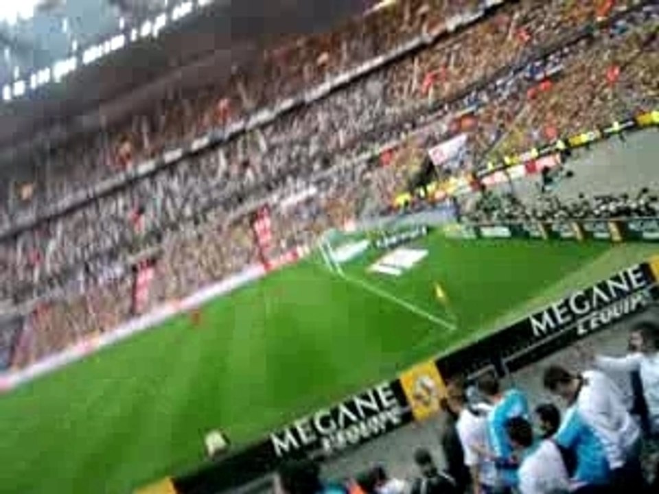 réaction après 1° but OM - Sochaux, finale CDF 06 - 07