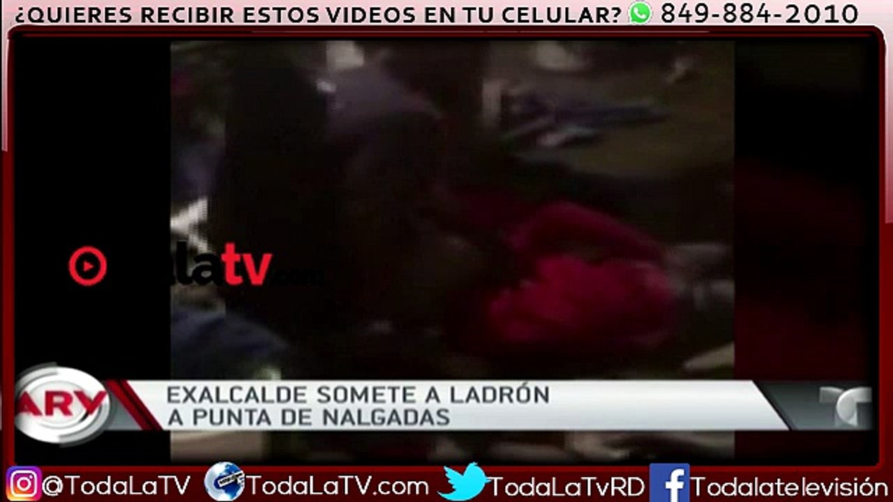 Ex Alcalde somete a ladrón a punta de nalgadas-Al Rojo Vivo-Video