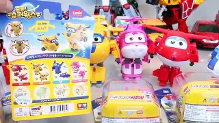 Plane Super Wings Transformers Toy Surprise Eggs Tayo English Learn Numbers Colors