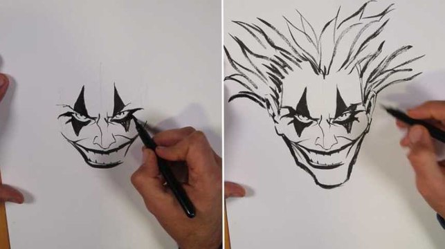 Batman: Le dessinateur Enrico Marini dessine le Joker pour le HuffPost
