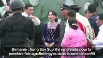 Rohingyas: première visite de Suu Kyi dans la zone du conflit