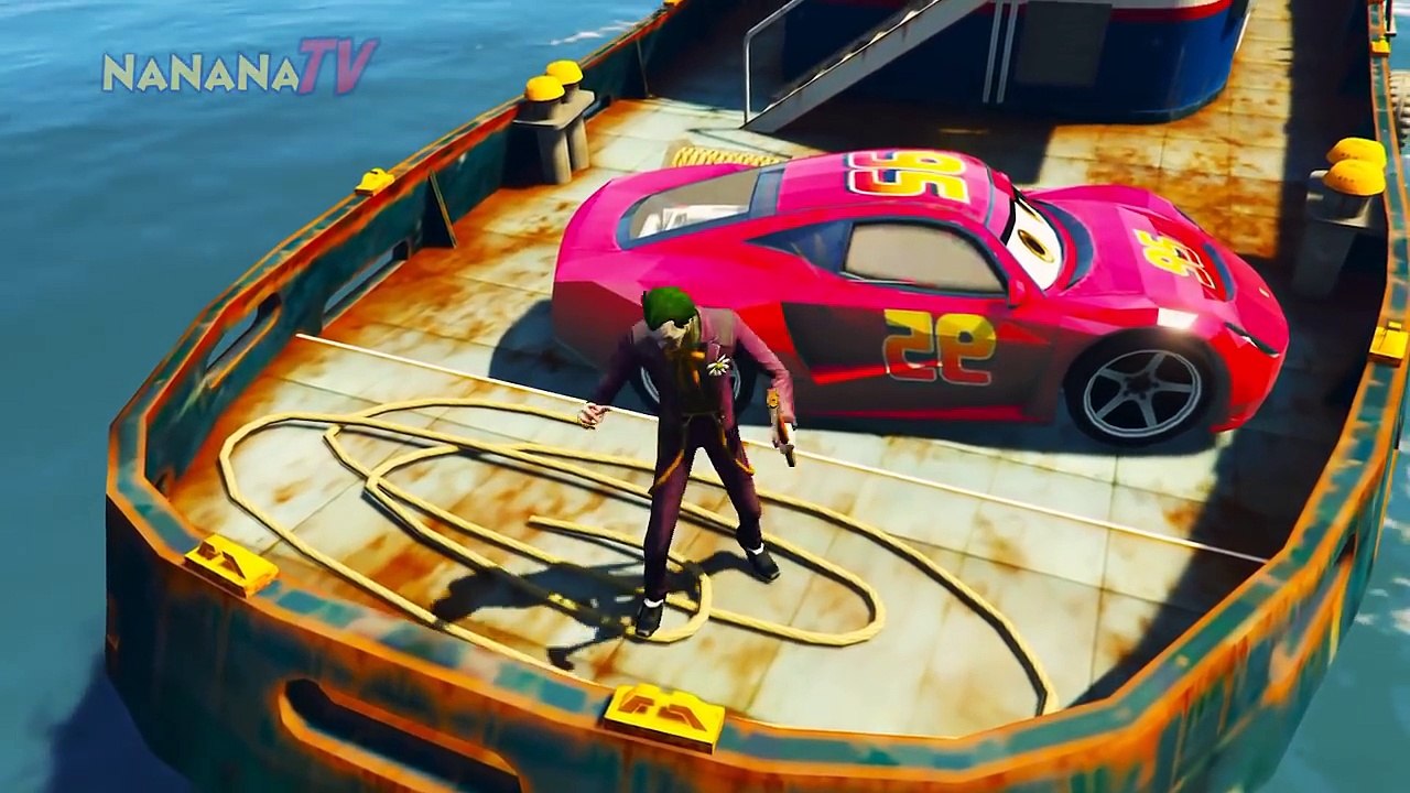 CARS 3 LIGHTNING MCQUEEN KIDNAPPED BY JOKER w/ Spiderman, Thomas the Tank Engine, Hulk, Frozen Elsa