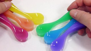 DIY Milk Yogurt Colors Spoon Pudding Gummy Learn Colors Slime Cheese Stick