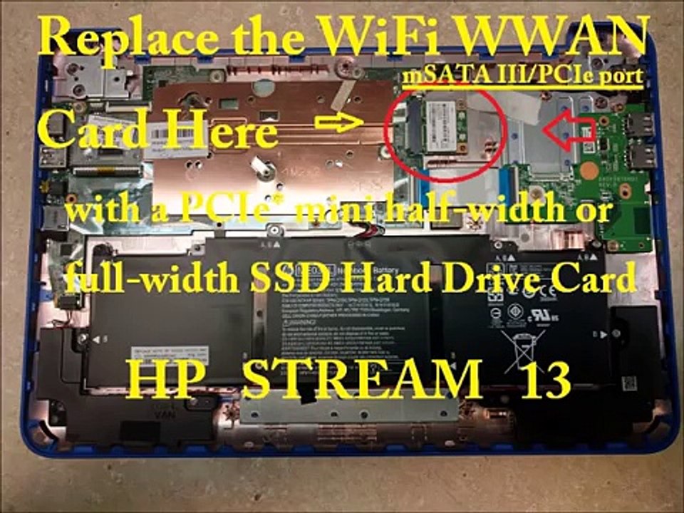 How To UPGRADE HP STREAM Hard Drive 11 13 14 11-d 11-p 11-r 13-C 14-Z X360 Pro G3 G2 Touch SSD RAM