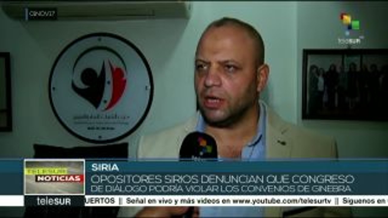 Opositores sirios rechazan participar en congreso de diálogo nacional