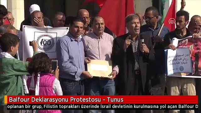 Balfour Deklarasyonu Protestosu - Tunus