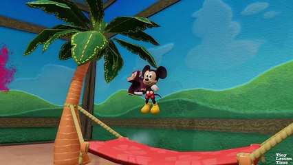 Mickey Mouse Fun with Elephant and Zebra, Toy Train Racing Disney Cars, & Aladdin Rescue from Bears