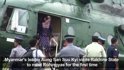Myanmar's Suu Kyi makes 1st visit to crisis-hit northern Rakhine