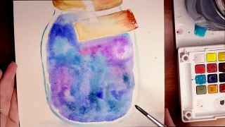 How to PAINT a GALAXY with Watercolor (RECAP) - @dramaticparrot
