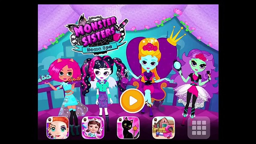 Best Games for Kids - Monster Sisters 2 Home Spa - Spooky Sweet Rock Star Makeover iPad Gameplay HD
