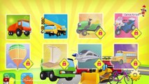 เกมส์ประกอบ รถดั้ม รถบรรทุก รถปูนการ์ตูน รถปูนซีเมนต์ วีดีโอสำหรับเด็ก Excavator Kids