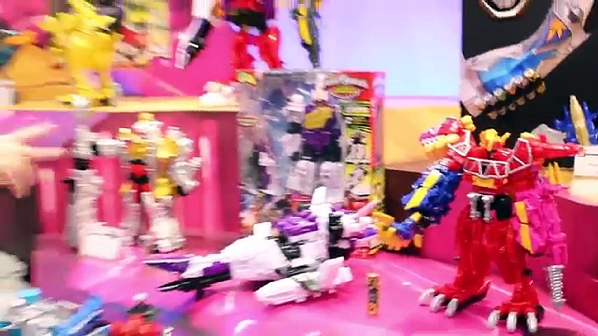 POWER RANGERS DINO CHARGE Toys 2016 Toy Fair | Dinosaur Zords, Purple  Ranger + Legacy