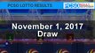 PCSO Lotto Results Today November 1, 2017 (6/55, 6/45, 4D, Swertres & EZ2)