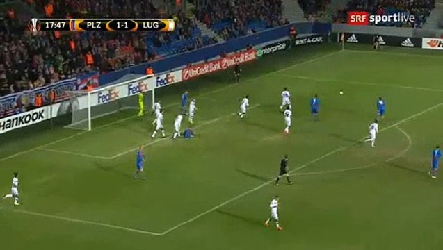 Plzen 2 - 1 Lugano 02/11/2017 Michael Krmenc Super Goal 19' Europa League HD Full Screen .