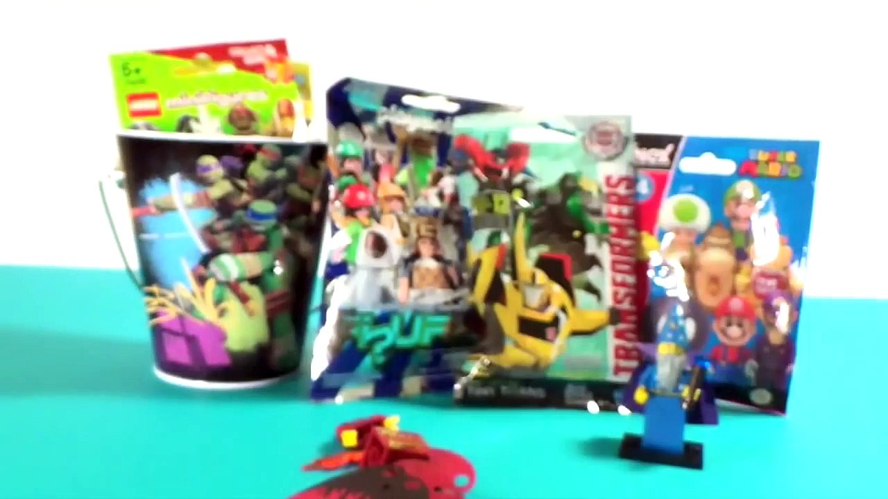 LEGO Minifigures Series 12 and 13 with Super Mario, Playmobil, Transformers, Spiderman