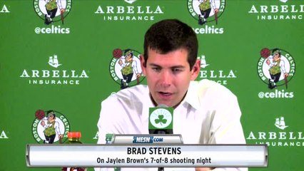 Brad Stevens Praises Jaylen Brown&apos;s Shot Choices