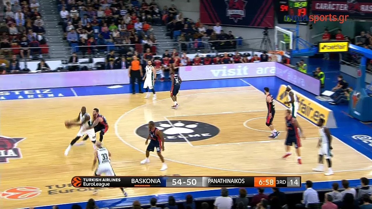 Νικ Καλάθης και νέο κάρφωμα του Τζέιμς Γκιστ - Μπασκόνια vs Παναθηναϊκός - 02.11.2017