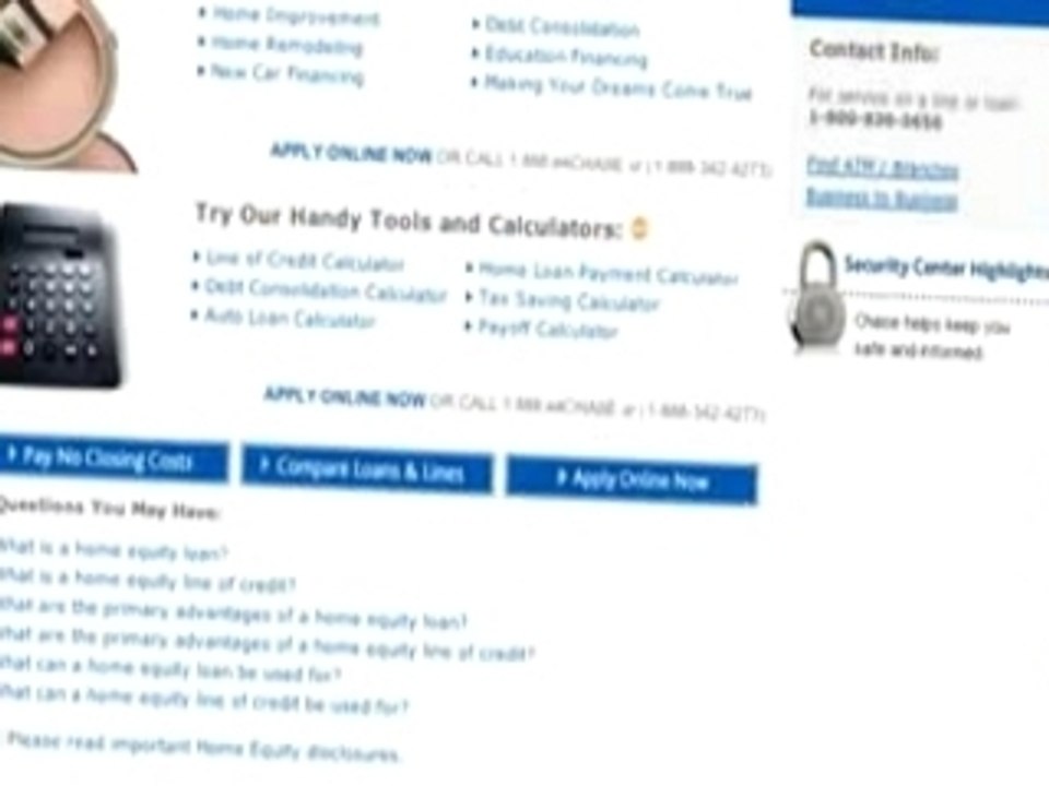 Chase Home Equity Loans