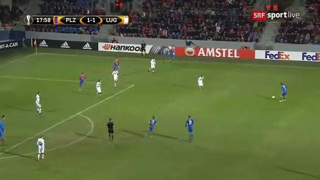 Michael Krmencik Goal HD - Plzen	2-1	Lugano 02.11.2017