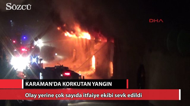 Korkutan fabrika yangını