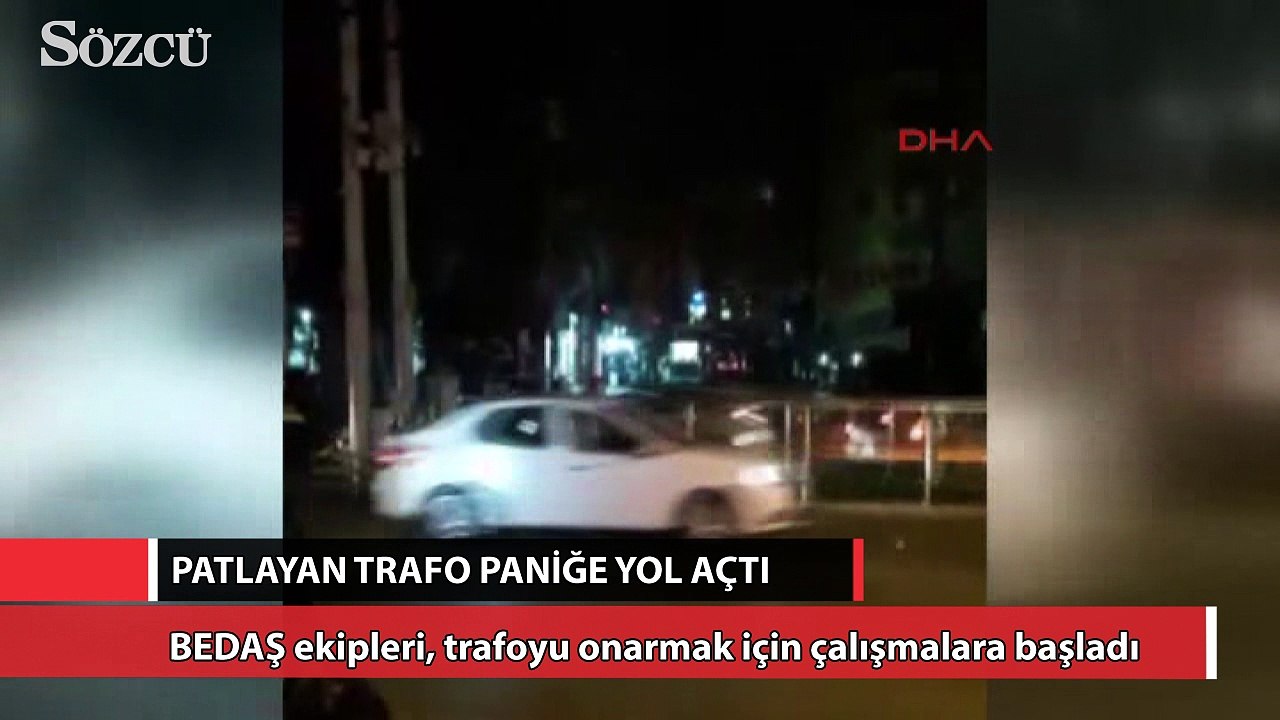 Patlayan elektrik trafosu paniğe yol açtı
