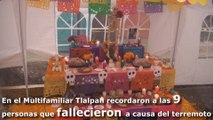 Montan altar de muertos en honor a las víctimas del sismo en México