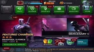 Marvel: Contest of Champions - 40x X-FORCE WHITE DEADPOOL Crystals Opening!