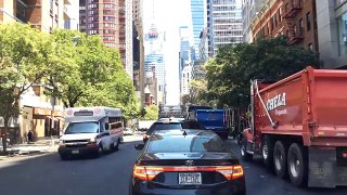 Driving Downtown - 42nd St Theaters - New York City 4K