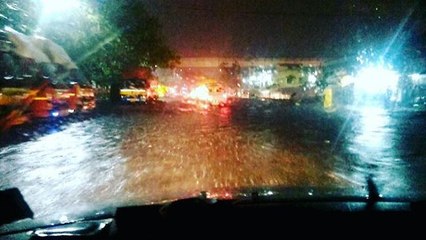 Cars Trudge Through Floodwaters in Chennai