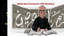 Who was Abdul Qavi Desnavi Indian Urdu language writer celebrating 87th birthday