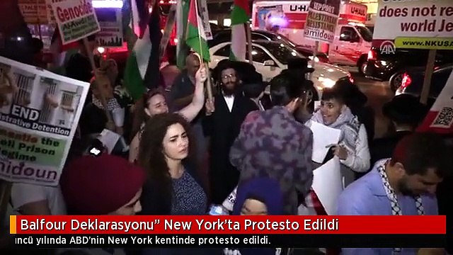 Balfour Deklarasyonu New York'ta Protesto Edildi